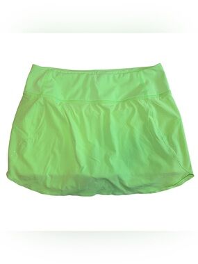 Athleta Neon Lime Green “Run With It” Skort Athletic Skirt Women’s M